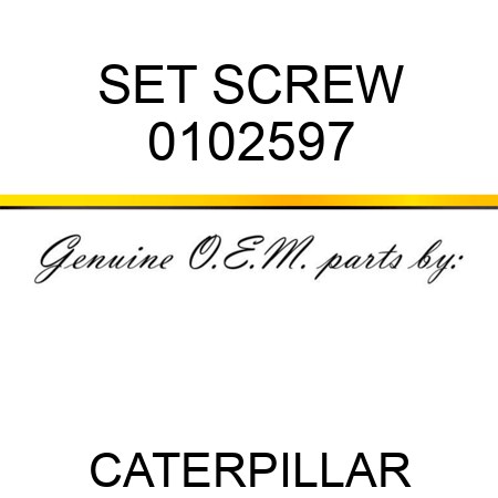 SET SCREW 0102597