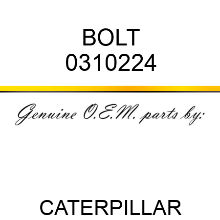 BOLT 0310224