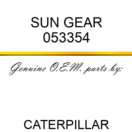 SUN GEAR 053354