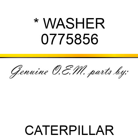 * WASHER, 0775856