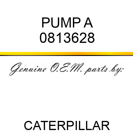 PUMP A 0813628