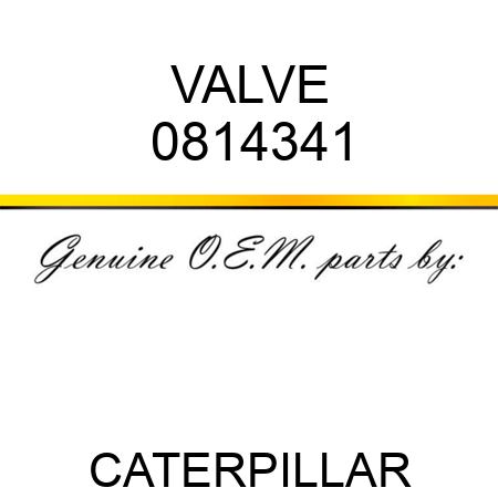 VALVE 0814341