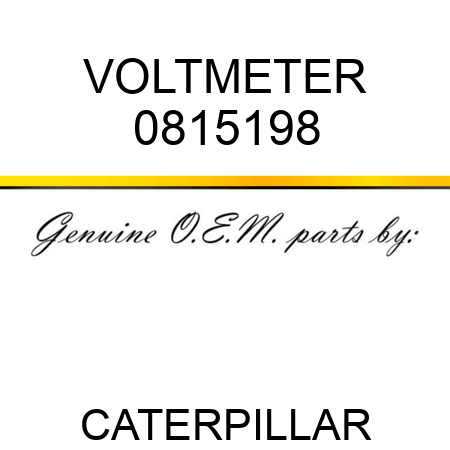 VOLTMETER 0815198