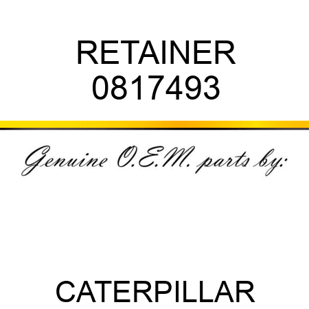 RETAINER 0817493