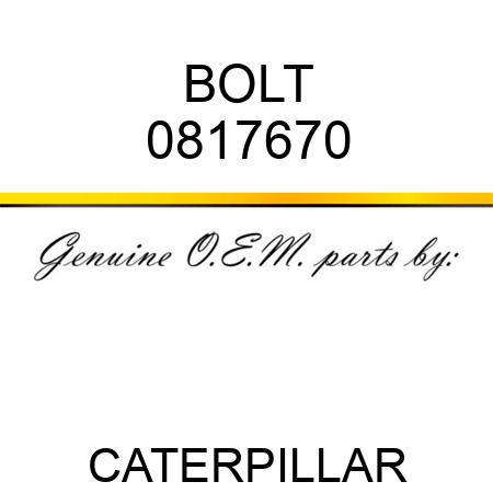 BOLT 0817670