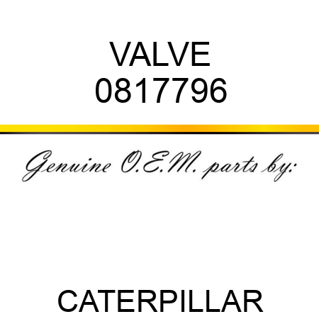 VALVE 0817796