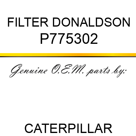 FILTER, DONALDSON P775302