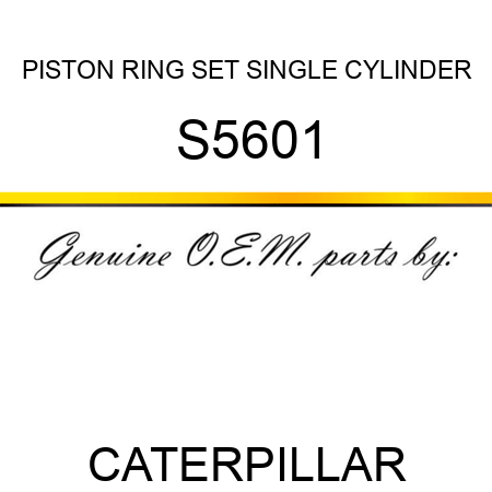 PISTON RING SET, SINGLE CYLINDER S5601