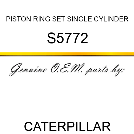 PISTON RING SET, SINGLE CYLINDER S5772