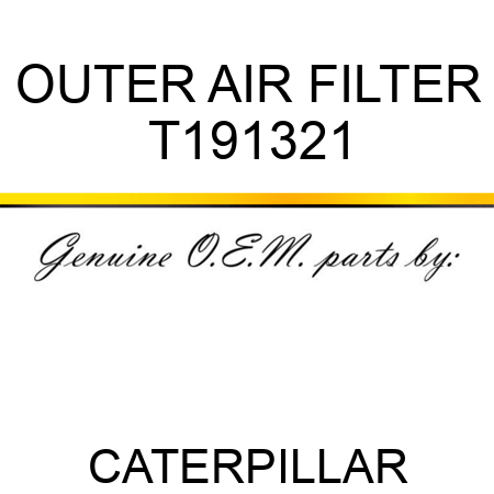 OUTER AIR FILTER T191321