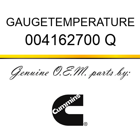 GAUGE,TEMPERATURE 004162700 Q