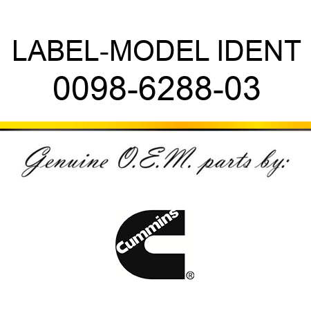 LABEL-MODEL IDENT 0098-6288-03