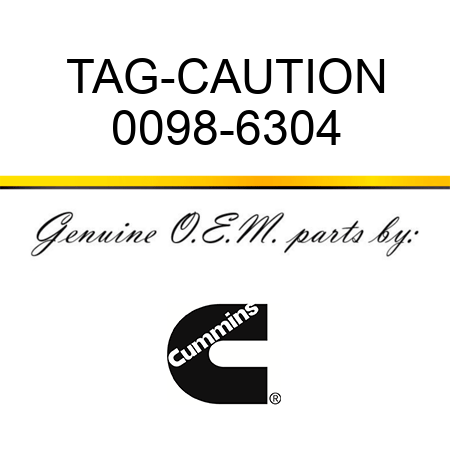 TAG-CAUTION 0098-6304