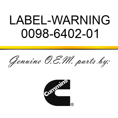 LABEL-WARNING 0098-6402-01