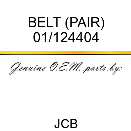 BELT (PAIR) 01/124404