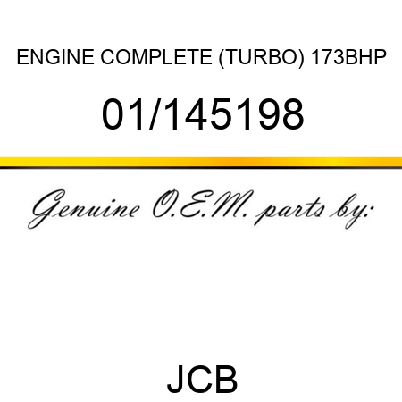 ENGINE COMPLETE (TURBO) 173BHP 01/145198