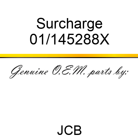 Surcharge 01/145288X