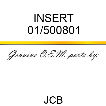 INSERT 01/500801