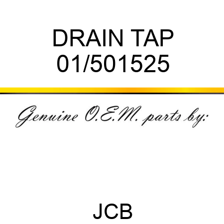 DRAIN TAP 01/501525