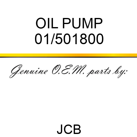 OIL PUMP 01/501800