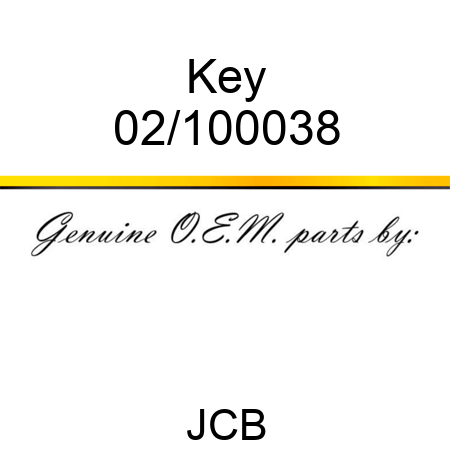 Key 02/100038