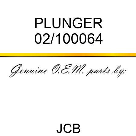 PLUNGER 02/100064