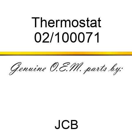 Thermostat 02/100071