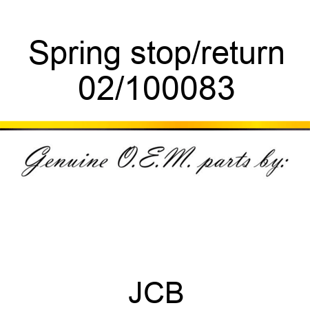 Spring, stop/return 02/100083