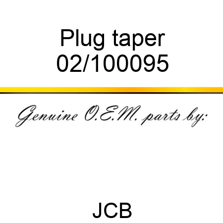 Plug, taper 02/100095