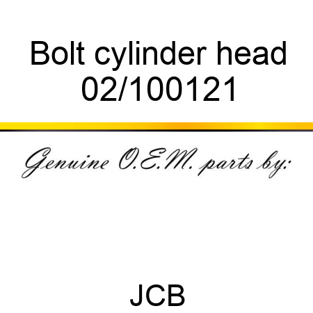 Bolt, cylinder head 02/100121