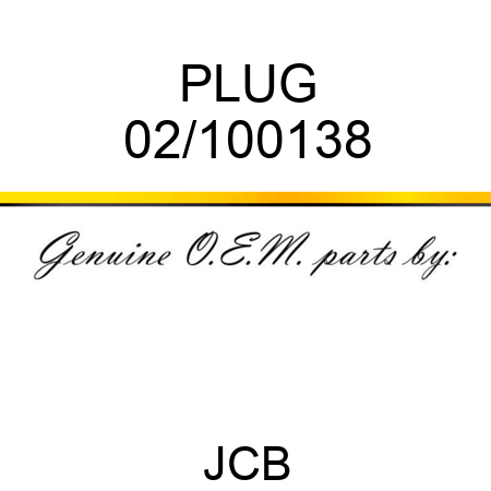 PLUG 02/100138