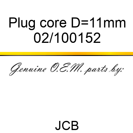 Plug, core, D=11mm 02/100152