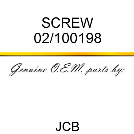 SCREW 02/100198