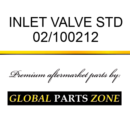 INLET VALVE STD 02/100212