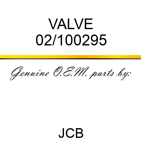 VALVE 02/100295