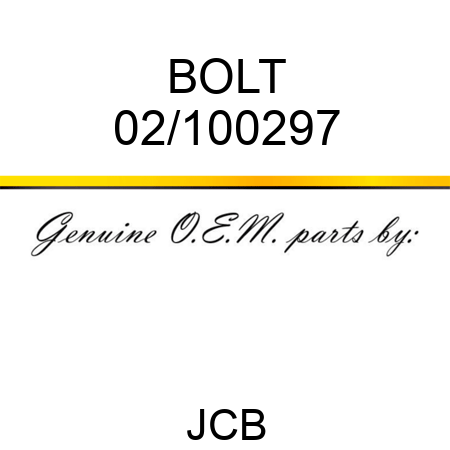 BOLT 02/100297