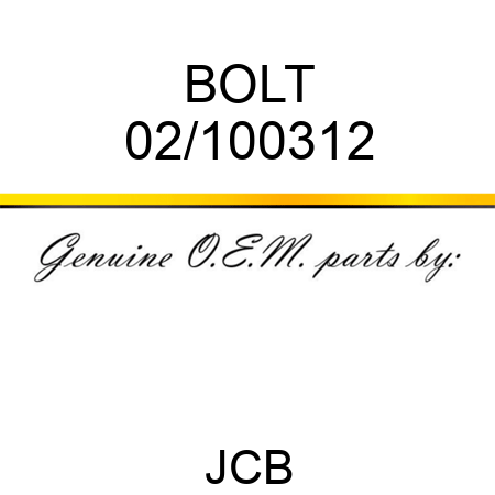 BOLT 02/100312