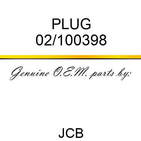 PLUG 02/100398