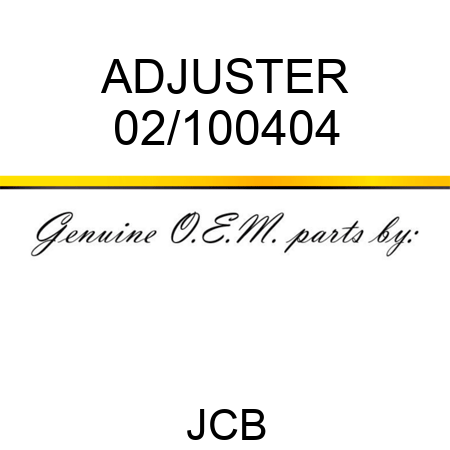 ADJUSTER 02/100404