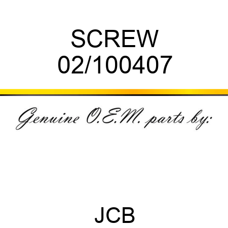 SCREW 02/100407