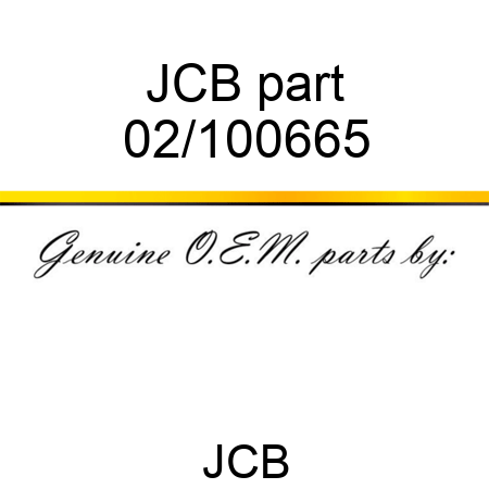 JCB part 02/100665