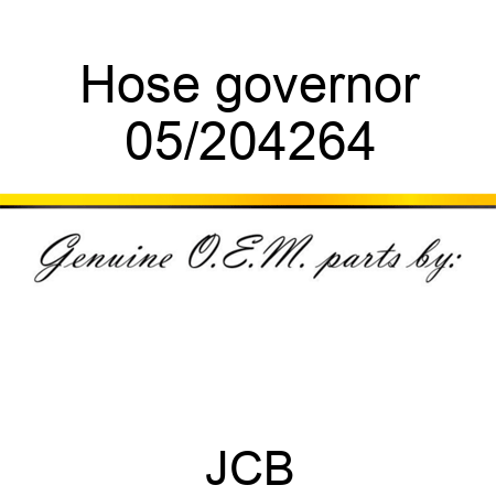 Hose, governor 05/204264