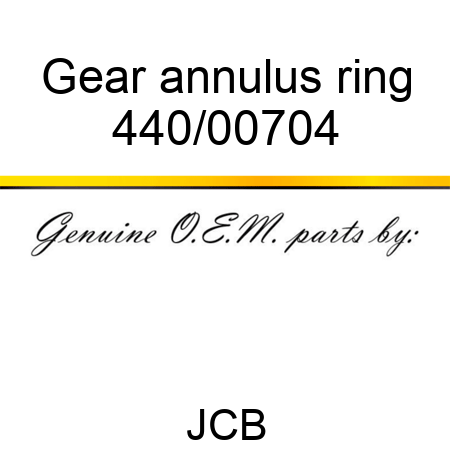 Gear, annulus ring 440/00704