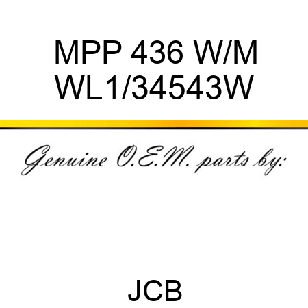 MPP 436 W/M WL1/34543W