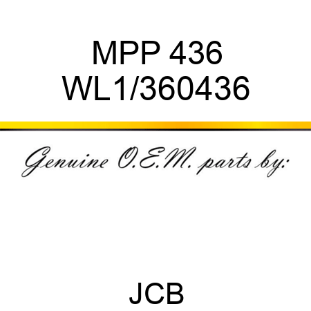 MPP 436 WL1/360436