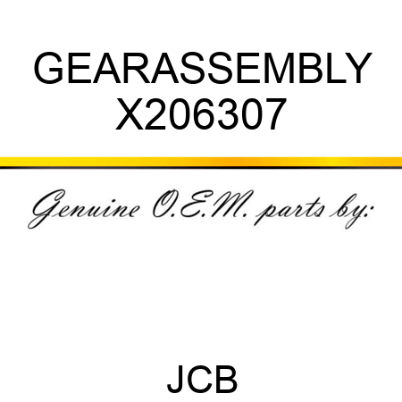 GEARASSEMBLY X206307