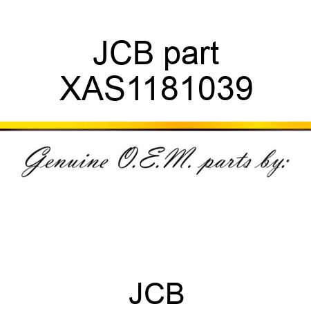 JCB part XAS1181039