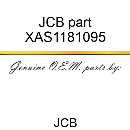 JCB part XAS1181095