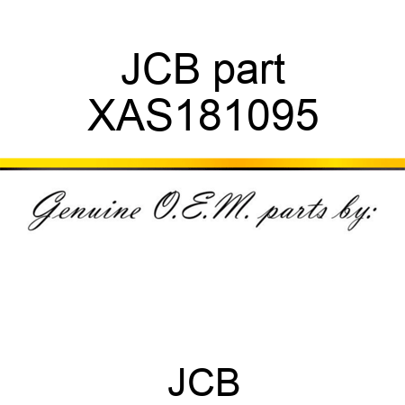 JCB part XAS181095