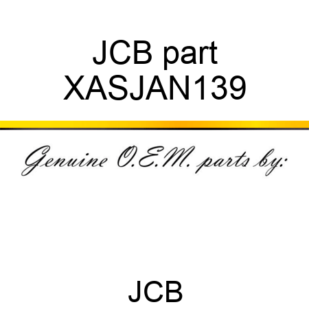 JCB part XASJAN139